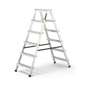 Drabina PRO aluminiowa z dwustronna 6 stopni 150kg.