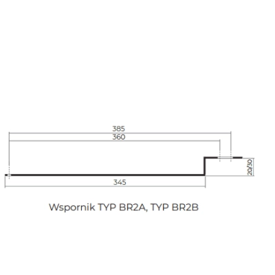 Wspornik rury TUBE-SNOW do blachodachówki TYP BR2A (360-385/20 MM)