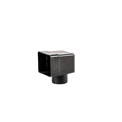 IVT Adapter (kolano), kolor czarny 100x100 mm, Ø80 mm