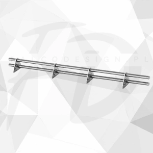 Bariera rurowa aluminiowa IVT ALU-SNOW podwójna 200 cm do rąbka rzemieślniczego - zestaw