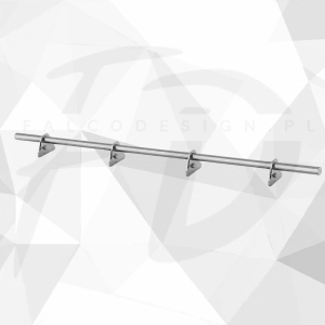 Bariera rurowa aluminiowa IVT ALU-SNOW pojedyncza 200 cm do rąbka rzemieślniczego - zestaw