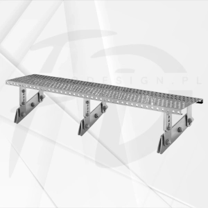 Aluminiowa ława kominiarska IVT ALU-TRITT 134 cm do rąbka rzemieślniczego - zestaw