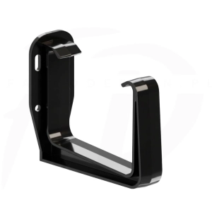 Hak doczołowy do rynny kwadratowej z PVC KROP 135 w kolorze czarnym