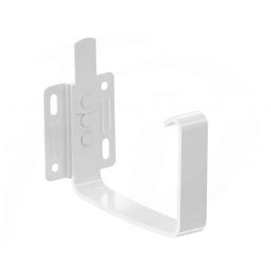 Hak doczołowy stalowy do rynny kwadratowej ⌀ 135 firmy KROP w kolorze białym