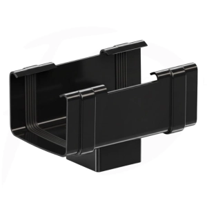 Lej spustowy 135 / 80 do rynny kwadratowej PVC firmy KROP w kolorze czarnym