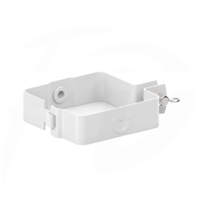 Obejma stalowa rury kwadratowej 80 x 80 firmy KROP w kolorze białym