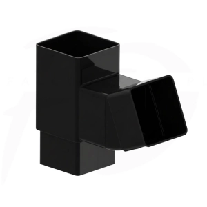 Trójnik kwadratowy PVC 80 x 80 firmy KROP w kolorze czarnym