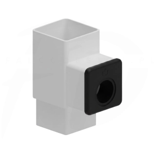 Łapacz deszczówki kwadratowy PVC 80 x 80 mm firmy KROP w kolorze białym