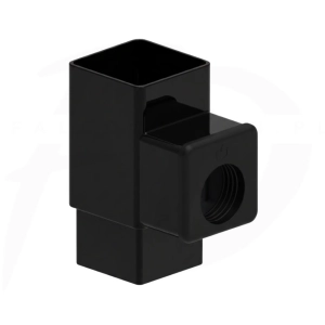 Łapacz deszczówki kwadratowy PVC 80 x 80 firmy KROP w kolorze czarnym