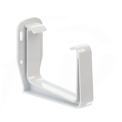 Hak doczołowy do rynny kwadratowej PVC ⌀ 135 firmy KROP w kolorze białym