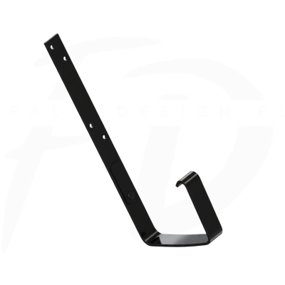 Hak nakrokwiowy stalowy do rynny kwadratowej ⌀ 135 firmy KROP w kolorze czarnym