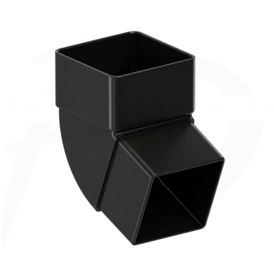 Kolanko rury spustowej 67,5° PVC 80 x 80 firmy KROP w kolorze czarnym
