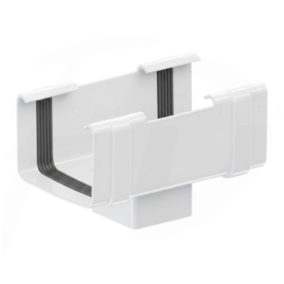 Lej spustowy 135/80 do rynny kwadratowej PVC firmy KROP w kolorze białym