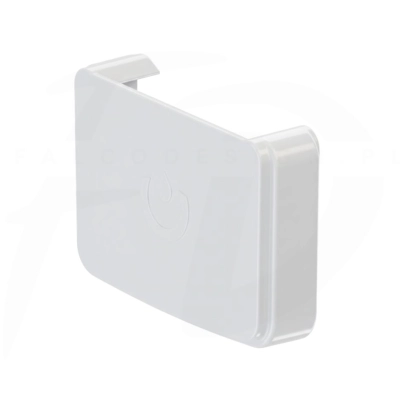 Denko uniwersalne do rynny kwadratowej PVC firmy KROP w kolorze białym