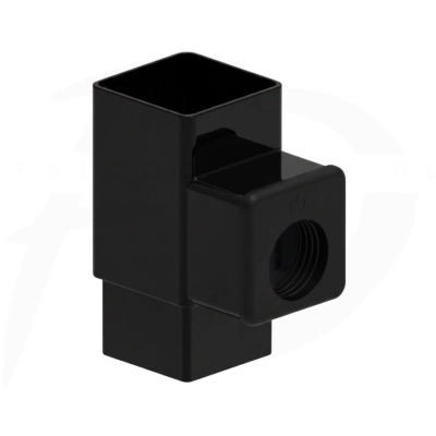 Łapacz deszczówki kwadratowy PVC 80 x 80 firmy KROP w kolorze czarnym