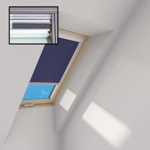 Roleta zaciemniająca FAKRO ARF Z-Wave Solar do okna dachowego – detale RAL 7044 – Grupa I