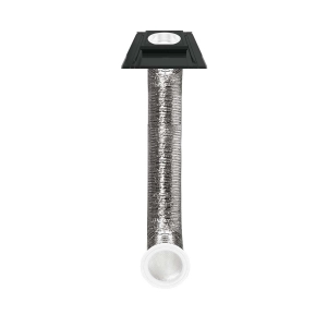 Świetlik rurowy FAKRO SFS - rura giętka, płaski element dachowy, pokrycia płaskie do 2×5 mm, czarny RAL 9005