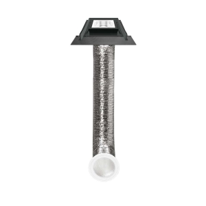 Świetlik rurowy FAKRO SFZ-L - rura giętka, płaski element dachowy z funkcją doświetlenia, pokrycia profilowane do 45 mm, czarny RAL 9005