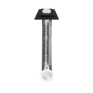Świetlik rurowy FAKRO SFD-S - rura giętka, kopuła, pokrycia płaskie do 2×5 mm, czarny RAL 9005