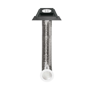 Świetlik rurowy FAKRO SFZ - rura giętka, płaski element dachowy, pokrycia profilowane do 45 mm, czarny RAL 9005