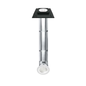 Świetlik rurowy FAKRO SRS - rura sztywna, płaski element dachowy, pokrycia płaskie do 2×5 mm, czarny RAL 9005