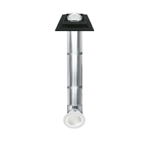 Świetlik rurowy FAKRO SRD-S - rura sztywna, kopuła, pokrycia płaskie do 2×5 mm, czarny RAL 9005