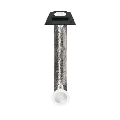 Świetlik rurowy FAKRO SFS - rura giętka, płaski element dachowy, pokrycia płaskie do 2×5 mm, czarny RAL 9005