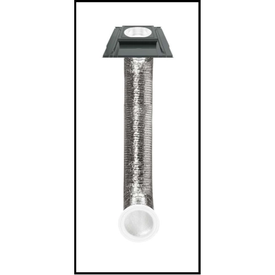 Świetlik rurowy FAKRO SFS - rura giętka, płaski element dachowy, pokrycia płaskie do 2×5 mm, szarobrązowy RAL 7022
