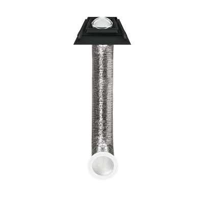 Świetlik rurowy FAKRO SFD-Z - rura giętka, kopuła, pokrycia profilowane do 45 mm, czarny RAL 9005