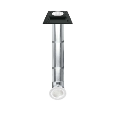 Świetlik rurowy FAKRO SRS - rura sztywna, płaski element dachowy, pokrycia płaskie do 2×5 mm, czarny RAL 9005