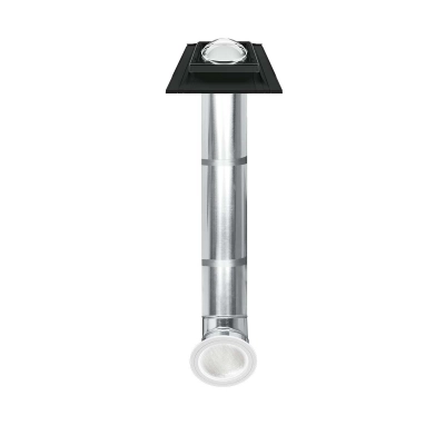Świetlik rurowy FAKRO SRD-S - rura sztywna, kopuła, pokrycia płaskie do 2×5 mm, czarny RAL 9005