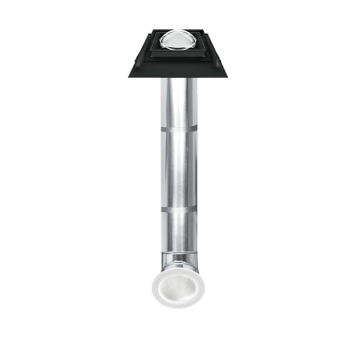 Świetlik rurowy FAKRO SRD-Z - rura sztywna, kopuła, pokrycia profilowane do 45 mm, czarny RAL 9005