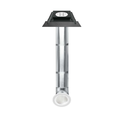 Świetlik rurowy FAKRO SRZ - rura sztywna, płaski element dachowy, pokrycia profilowane do 45 mm, czarny RAL 9005