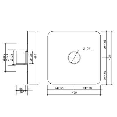 Wpust awaryjny attykowy SitaEasy Plus DN 125/OD 125 – PAPA