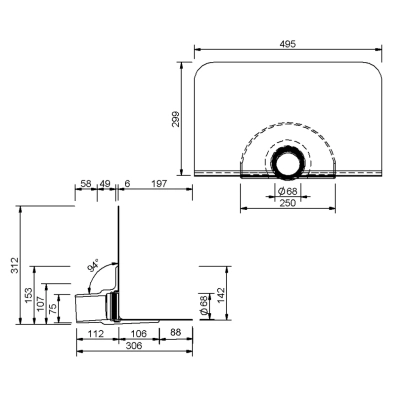 Wpust attykowy SitaEasy DN 70/OD 75 – PAPA
