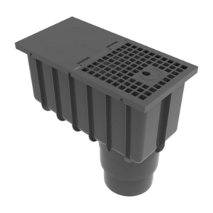 Osadnik PRO KROP Kwadrat PVC 80 × 80/110,125 mm – grafitowy RAL 7016
