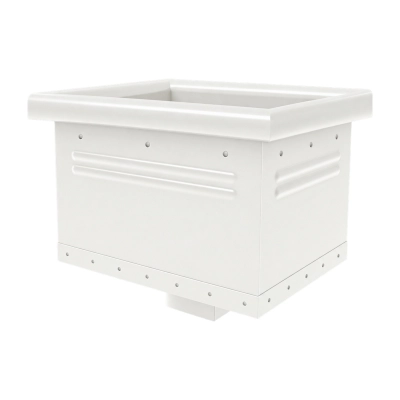 Kosz zlewowy KROP Kwadrat 80 × 80 mm – biały RAL 9010