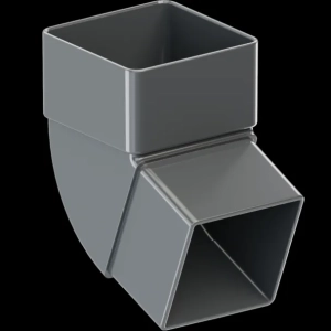 Kolano pod zadany kąt KROP Kwadrat PVC 80 × 80 mm – grafitowy RAL 7016