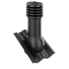 Kominek wentylacyjny HiVent nieocieplony fi 125 do dachówki Palema firmy Benders – kolor Czarny granitowy