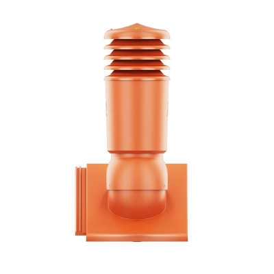 Kominek wentylacyjny HiVent ocieplony fi 150 do dachówki Tegalit firmy Braas – kolor Ceglany