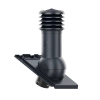Kominek wentylacyjny HiVent nieocieplony fi 125 do dachówki Simpla firmy Creaton – kolor Łupek glazura
