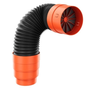 Rura przyłączeniowa Kronoflex Premium z zaworem zwrotnym Ø150 mm, 100 cm – Krono-Plast