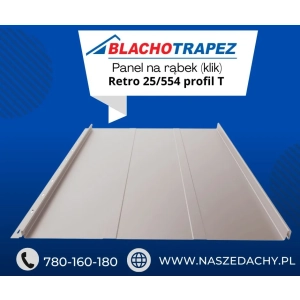 Blacha na rąbek Retro 25/554 Trapezowy od firmy Blachotrapez Alucynk