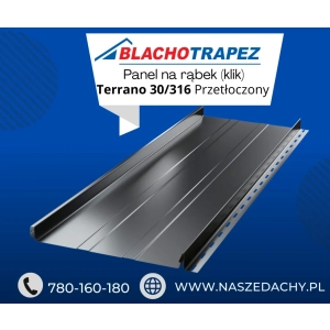 Blacha na rąbek Terrano 30/316 przetłoczony od firmy Blachotrapez MAT ThyssenKrupp