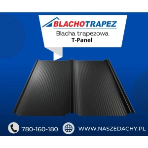 Blacha trapezowa T-Panel - blacha o wyglądzie rąbka w powłoce matowej