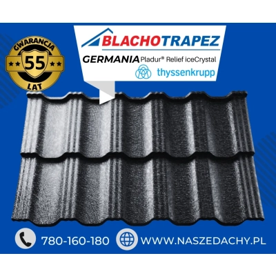 Blachodachówka Germania Simetric 30 firmy Blachotrapez IceCrystal 55 lat gwarancji