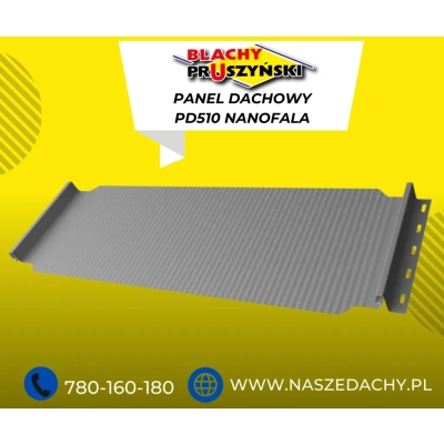 Panel dachowy Panel PD510 nano fala blacha na rąbek Połysk 30lat gwarancji