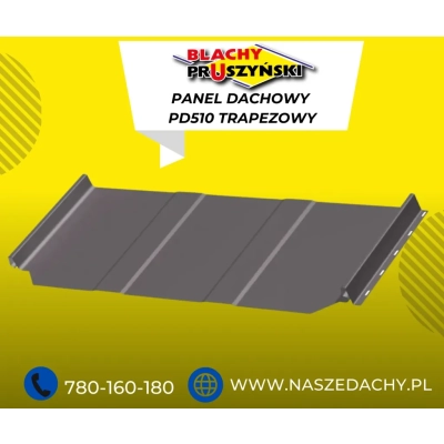 Panel dachowy PD510 T-S blacha na rąbek Połysk 30 lat gwarancji przetłocznenie