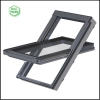 Okno dachowe PVC FAKRO PTP-V U41 – okleina antracyt, z nawiewnikiem, oblachowanie RAL 9005