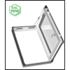 Okno wyłazowe PVC FAKRO PWP U41 BBMX – białe PVC, RAL 9005